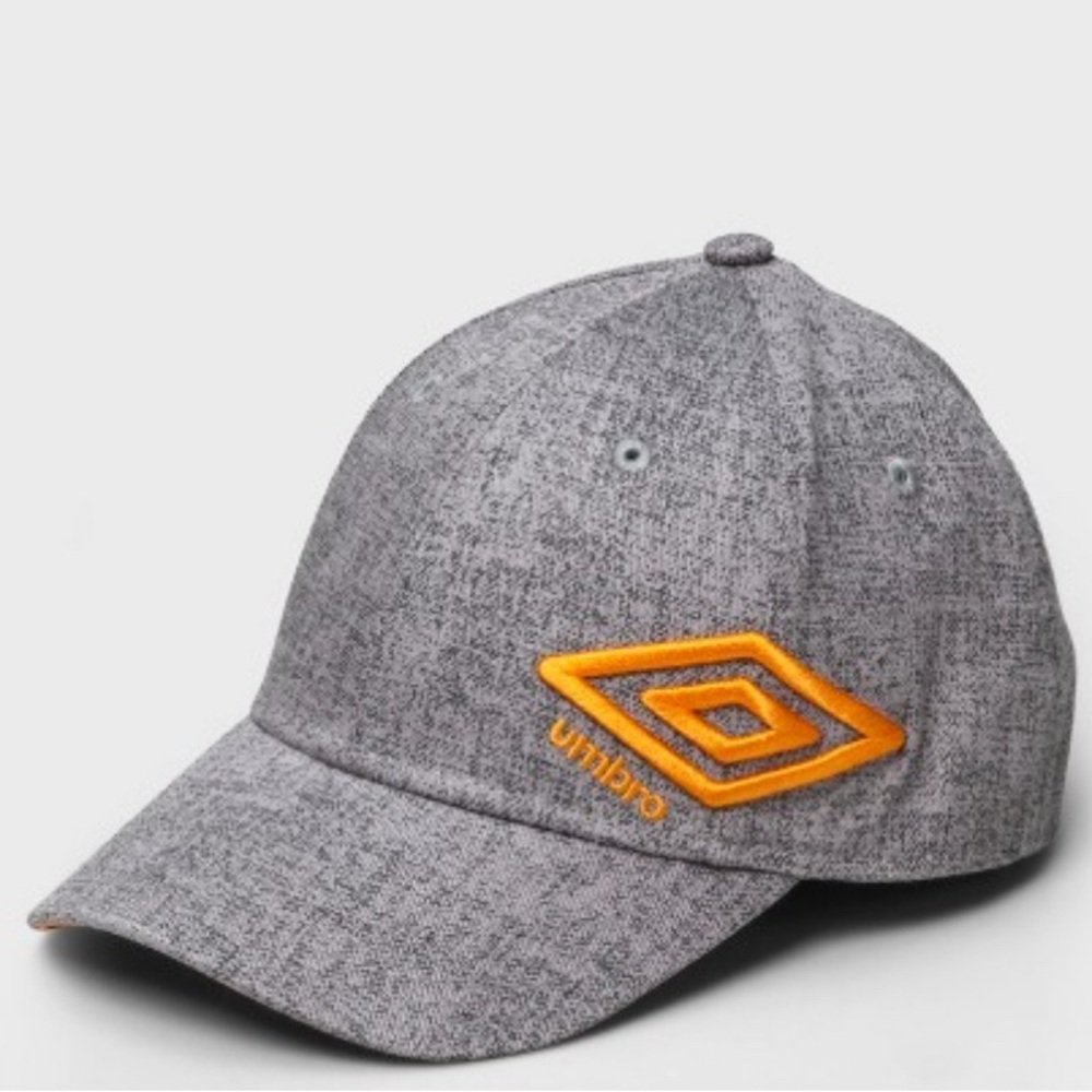 Youth Umbro Gray fitted cap with Orange Logo